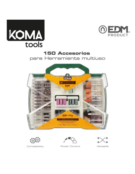 SET 150 ACCESORIOS KOMA TOOLS PARA 08709 EDM
