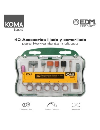 SET 40 ACCESORIOS KOMA TOOLS PARA 08709 EDM