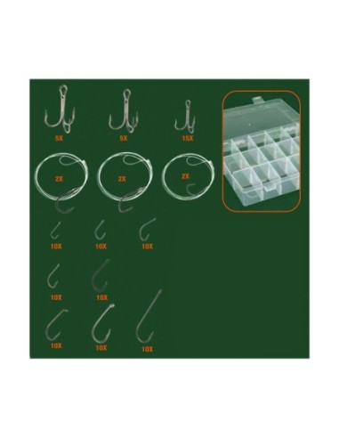 SET DE ANZUELOS PARA PESCA 111 PIEZAS CON ACCESORIOS