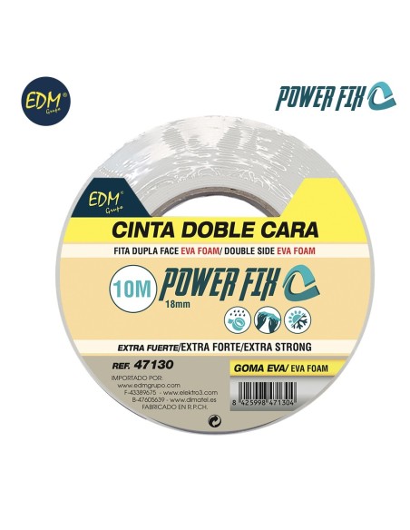 CINTA DOBLE CARA 10M 18MM EDM