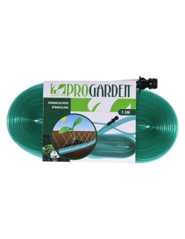 MANGUERA DE IRRIGACION DE PVC CON CONECTOR MICROPERFORADA 7500 25MM COLOR VERDE