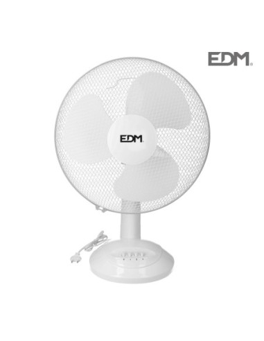 VENTILADOR DE SOBREMESA BLANCO 40W Ø ASPAS 40 CM EDM