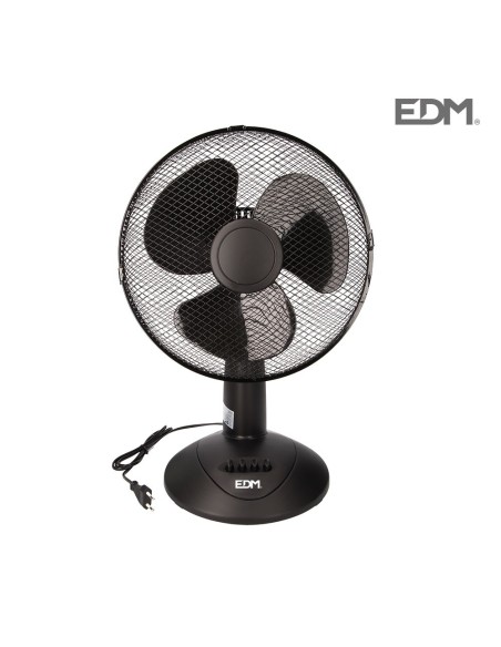 VENTILADOR DE SOBREMESA NEGRO 45W Ø ASPAS 30 CM EDM
