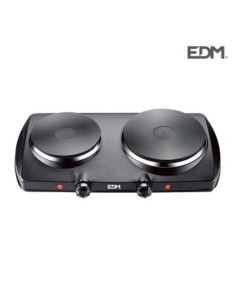 COCINA ELECTRICA NEGRA 1.400W 2 FUEGOS CE-A13 EDM