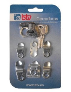 CERRADURA 1 CROMO KIT REF,60001