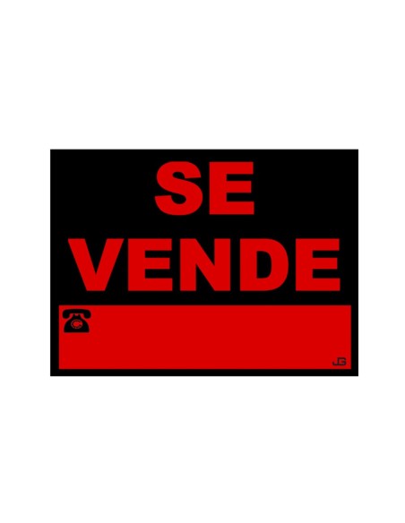 CARTEL PVC 40 30CM "SE VENDE
