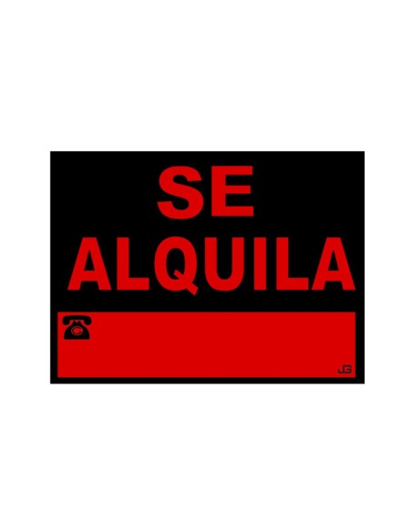 CARTEL PVC 40 30CM "SE ALQUILA
