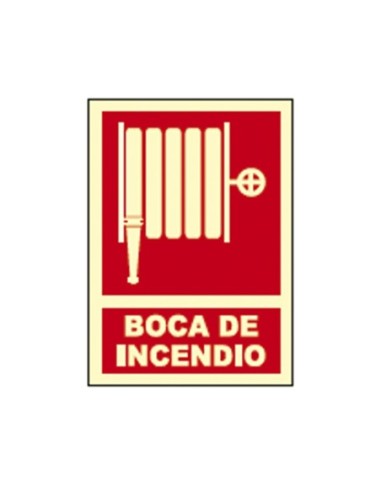 CARTEL SEÑAL BOCA DE INCENDIO FOTOLUMINISCENTE HOMOLOGADO