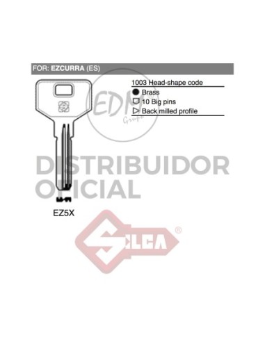 LLAVE LATON EZ5  EZCURRA