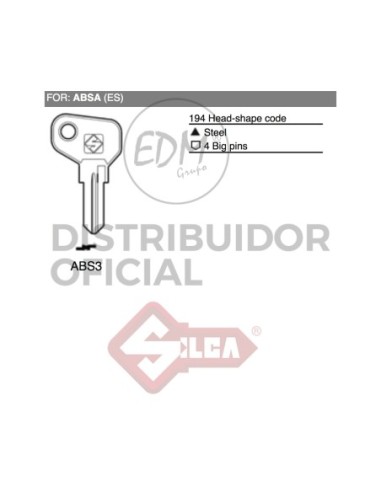 LLAVE ACERO ABSA ABS3