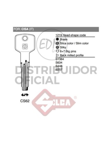 LLAVE LATON CS62 CISA