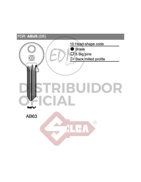 LLAVE LATON AB63 ABUS