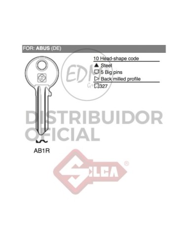 LLAVE ACERO AB1R ABUS