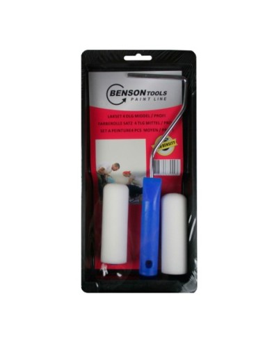 KIT CUBETA + RODILLO CON DOS ESPUMAS 10CM