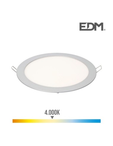 DOWNLIGHT LED EMPOTRABLE 20W LUZ DIA 4.000K 1500 LUMENS CROMO MATE LUMECO