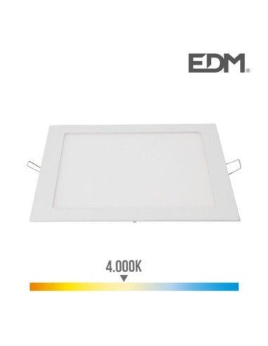 DOWNLIGHT LED CUADRADO 20W 1500LM 22 22CM MARCO BLANCO 4.000K  LUMECO