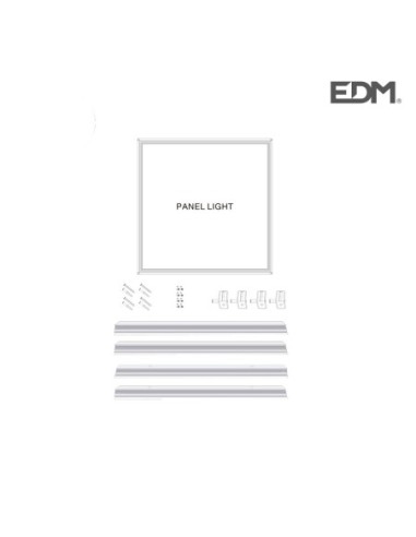 MARCO CROMO MATE (SUPERFICIE) PARA PANEL DE LED 60 60 4,2CM EDM