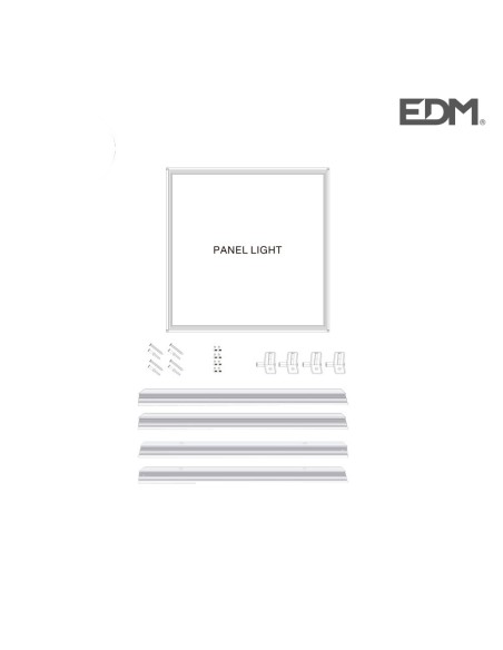 MARCO CROMO MATE (SUPERFICIE) PARA PANEL DE LED 60 60 4,2CM EDM