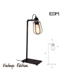 LAMPARA DE MESA VINTAGE E27 60W 51 22 13 13CM