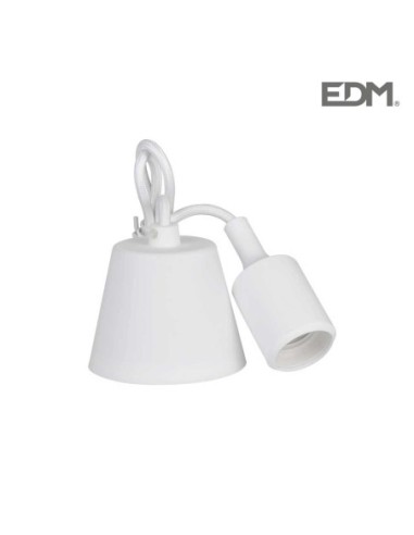 COLGANTE DE SILICONA E27 60W BLANCO (98,4 CM) EDM