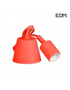 COLGANTE DE SILICONA E27 60W ROJO (98,4 CM) EDM