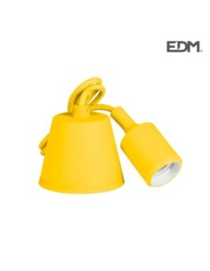 COLGANTE DE SILICONA E27 60W AMARILLO (98,4 CM) EDM