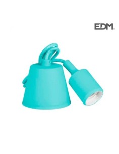 COLGANTE DE SILICONA E27 60W AZUL (98,4 CM) EDM