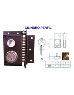 CERRADURA CON RESBALON 231 12 DCHAS