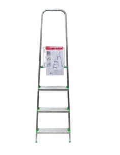 ESCALERA DOM TIJERA 0,87MT 4 PELDAÑOS B-BAJA ALU VIVAHOGAR