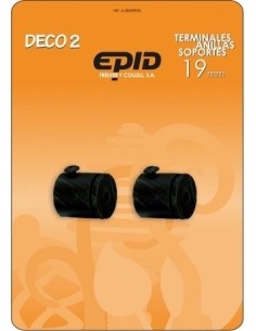 SOPORTE BARRA CORT 19MM LATERAL MET NE DECO 2 EPID 2 PZ