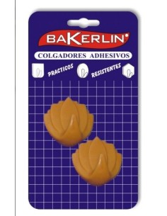 Colgador adhesivo Mod.43 madera 2pzs.