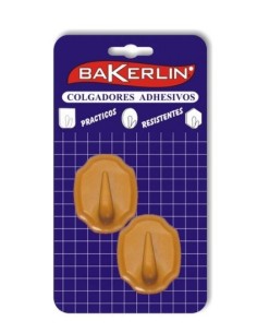 Colgador adhesivo Mod.55 madera 2pzs.