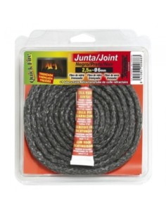 JUNTA PUERTA CHIMENEA TRENZADA F VIDRIO NEGRA 10 2,5MM