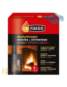 DESHOLLINADOR ESTUFAS Y CHIMENEAS 4 SOBRES  100GR,