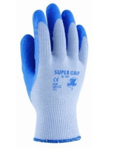 GUANTE POLIAMIDA ALGODON LATE  RUGOSO AZUL T 8