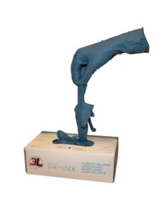 GUANTE NITRILO DESECHABLE S-EMPOLVAR 100 UNID T L UNITRIL LP