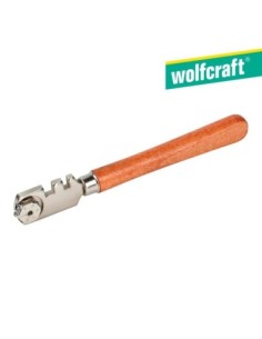 cortador de vidrio Standard, con mango de madera y 6 ruedas de corte de recambio