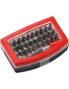 Caja de puntas de 32 piezas, acero al cromo vanadio,