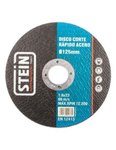 DISCO CORTE RAPIDO ACERO 1,6 22 125MM