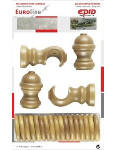 SOPORTES+ANILLAS+TERMINALES 18MM, NATURAL JUEGO 021810 01