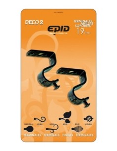 SOPORTE BARRA CORT 19MM TECHO METAL NEGRO 2 PZ