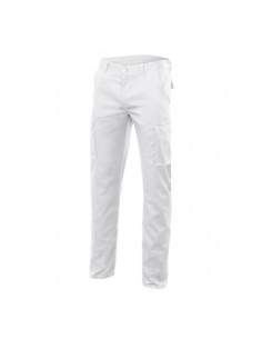 Pantalon tergal, Blanco multibolsillos T 58