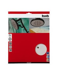 5 Discos de lija D.225mm Grano 180
