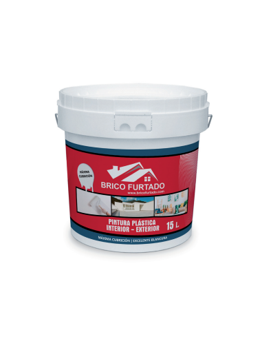 Pintura plástica BRICO FURTADO int/ext de máxima cubrición  15 LT