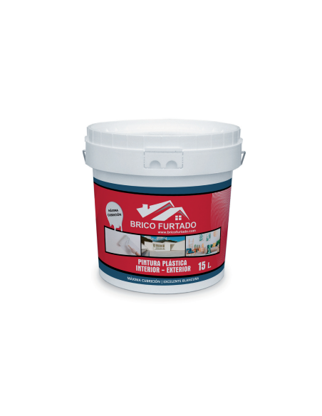 Pintura plástica BRICO FURTADO int/ext de máxima cubrición  15 LT