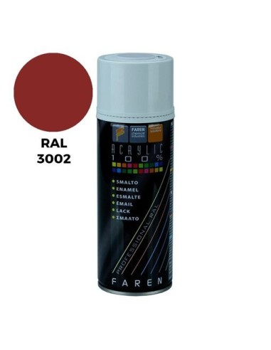 PINTURA SPRAY ROJO CARMIN RAL 3002 400ML FAREN