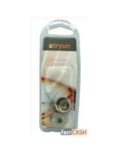 CASQUILLO TUBO ARMARIO 16MM NIQUEL 2PZS