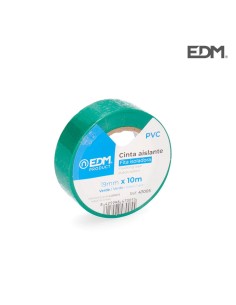 CINTA AISLANTE 10M  19MM VERDE EDM