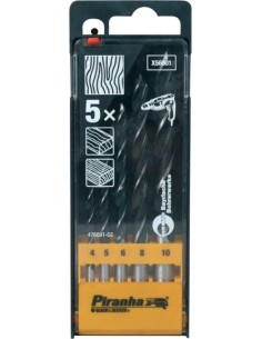 BROCA MADERA 4 A 10 MM, CONPUNTA CENTRADORA 5PZ  56001PIRA