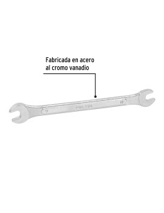 Llave española, milimétrica, 8   9   120 mm, pretu